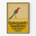 Vintageposter Finkenstetts fågelmat väggdekoration fågel