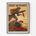 Vintage militärposter U.S. Marines First In France