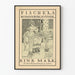 Vintageaffisch Fischer's Romanbibliotek för väggdekoration