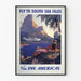 Vintage reseposter av Sydstillareser för Pan American