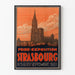 Vintageposter från Strasbourg 1931 utställningsmässa väggdekoration