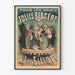 Vintageposter Folies-Bergère Les Elliott på gammal cykel