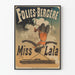 Vintageposter Folies-Bergère Miss Lala dekorativ