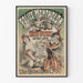 Poster Folies-Montholon spektakel och konsert dekorativ vintage