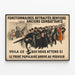 Vintageposter Front Populaire - Funktionärer och pensionärer — inramlat konstverk på väggen