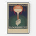 Vintageposter från Fonderies E. Péchenard - La Madrilène kolgrillkocka