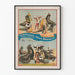 Vintageposter med sjölejon- och sälartrupp Forepaugh & Sells Brothers
