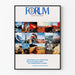 Poster över USA:s karta med ikoniska landskap - Forum april 1978
