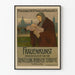 Vintageposter för Frauenkunst-utställning mor och barn