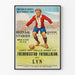 Vintagefotbollsaffisch Norge 1928 Fredriksstad Fotbollsklubb vs Lyn