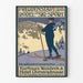 Vintageaffisch Freudenstadt Schwarzwald Skid- och Rodelsport