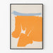 Abstrakt orange och blå poster Friedel Dzubas