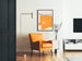 Abstrakt orange och blå poster Friedel Dzubas
