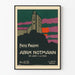 Vintageposter Fritz Philippi - Adam Notmann, slottssilhuett vid solnedgång