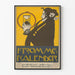 Dekorativ poster i jugendstil med kvinna och timglas