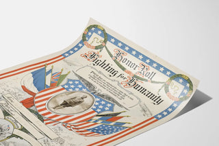 Patriotisk poster för hederslistan som kämpar för mänskligheten