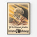 Vintageposter för sociala initiativ för äldre och funktionshindrade