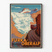 Retro poster Furka-Oberalp Schweiz - Vintage väggdekoration med berg och tåg