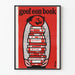 Vintageposter i 'geef een boek' grafisk stil för väggdekoration