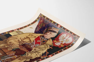 Dekorativ porträttposter av general Władysław Sikorski