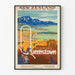 Vintageposter från Queenstown, Nya Zeeland – Dekorativ