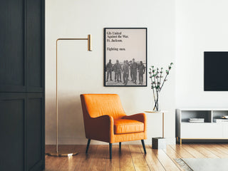 Väggposter i vintage stil mot kriget GI Enade mot kriget