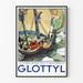 Vintage dekorativ poster Glottyl vid havet