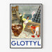 Vintageposter Glottyl Humoristisk Illustration
