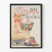 Vintageposter 'Go Exploring in Books' - Barnrumväggdekoration