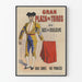 Vintageaffisch Matador Gran Plaza de Toros Bois de Boulogne