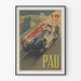 Vintageaffisch för Grand Prix Automobil Pau 1950