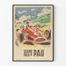 Retroaffisch för Grand Prix de Pau - Poster för vintage bilracing