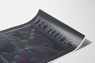 Abstrakt designposter med Fortune Globe och telefonlinjer