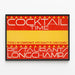 Vintageposter Cocktail Time för restauranger Longchamps — inramlat konstverk på väggen