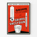 Vintage medicinsk affisch Grippo Vaclydun för influensa