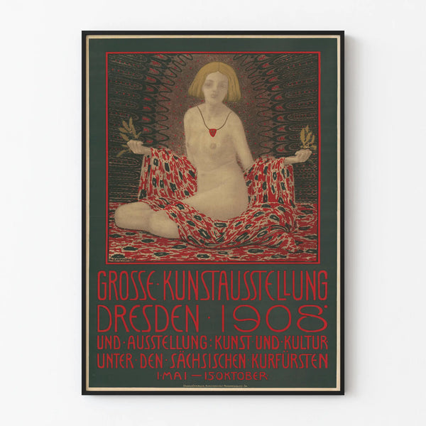 Art Nouveau-affisch för konstutställning i Dresden 1908