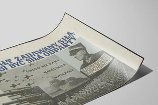 Polsk militär propagandaposter - styrka och motståndskraft — vy av konstverket