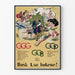 Vintageaffisch Gyldendal Bra Böcker - Litterär Väggdekoration