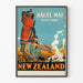 Vintageposter Haere Mai Välkommen till Nya Zeeland