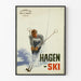 Vintageposter HAGEN Ski - Vägghängd sport för vintersport