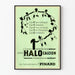Vintage poster för väggdekoration Halo Calcion - Barnvänlig grafisk illustration