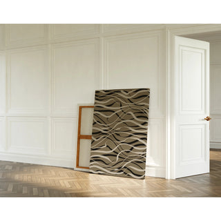 Tableau Bohème - Ondulations Beige et Noire