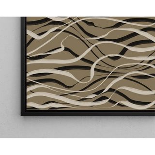 Tableau Bohème - Ondulations Beige et Noire