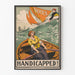 Vintageposter ‘Handicappad!’ - Engagerande illustration om kvinnlig rösträtt med slöja