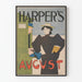 Vintageposter Harper's augusti för väggdekoration