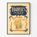 Vintage Harper's poster för juli med amerikanska motiv