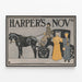 Vintageposter Harper's November - Elegant väggdekoration i retrostil — inramlat konstverk på väggen