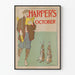 Vintageposter Harper's oktober med illustration av kaniner och läsare