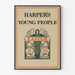 Vintageposter Harper's Young People Påsk 1895 dekorativ