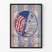 Amerikansk patriotisk vintageposter med sjöman och USA-flagga